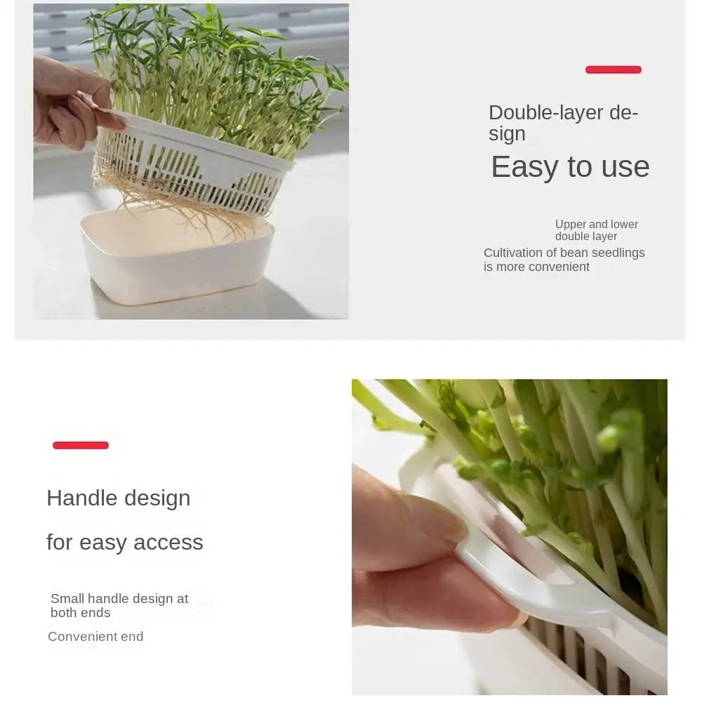 Soilless Cultivation Sprouts Growing Tray Bean Sprout Growing Horticultural Tool Sprouting Tray Sprout Planting Helper Household